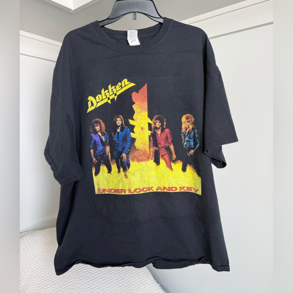 Dokken Band Concert Black Graphic T-Shirt Size 3X
